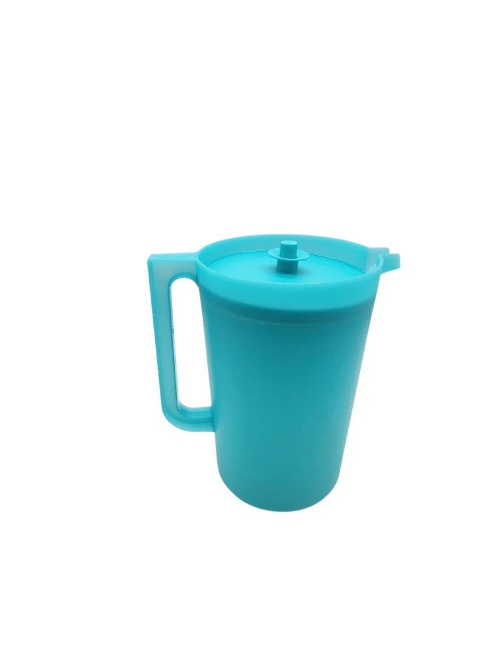 Tupperware Classic 2 qt Round Pitcher Push Button AQUA